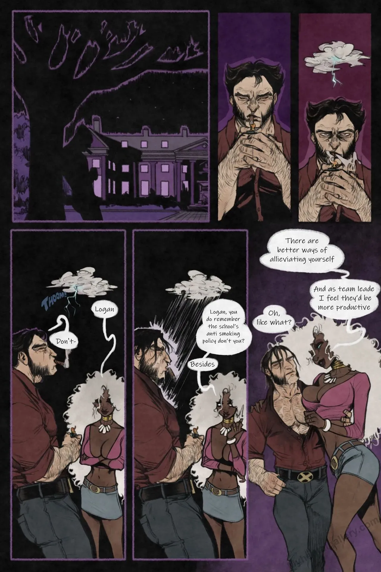 Storm x Logan porno comics