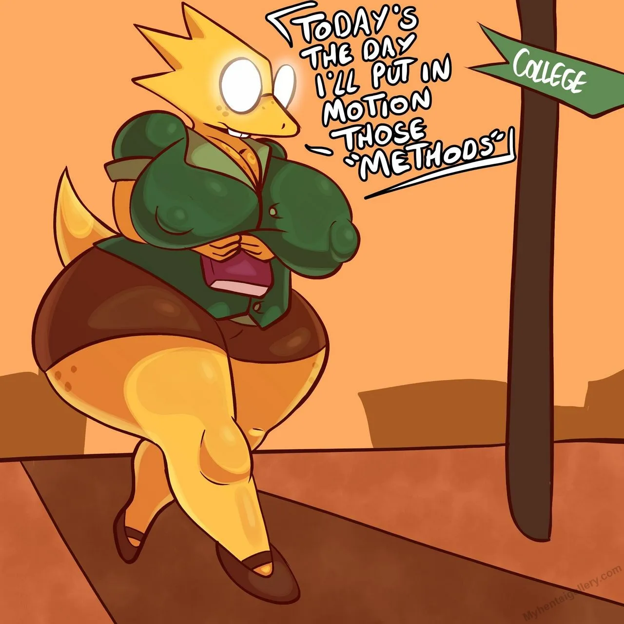 Ms Alphys's Class! porno comics