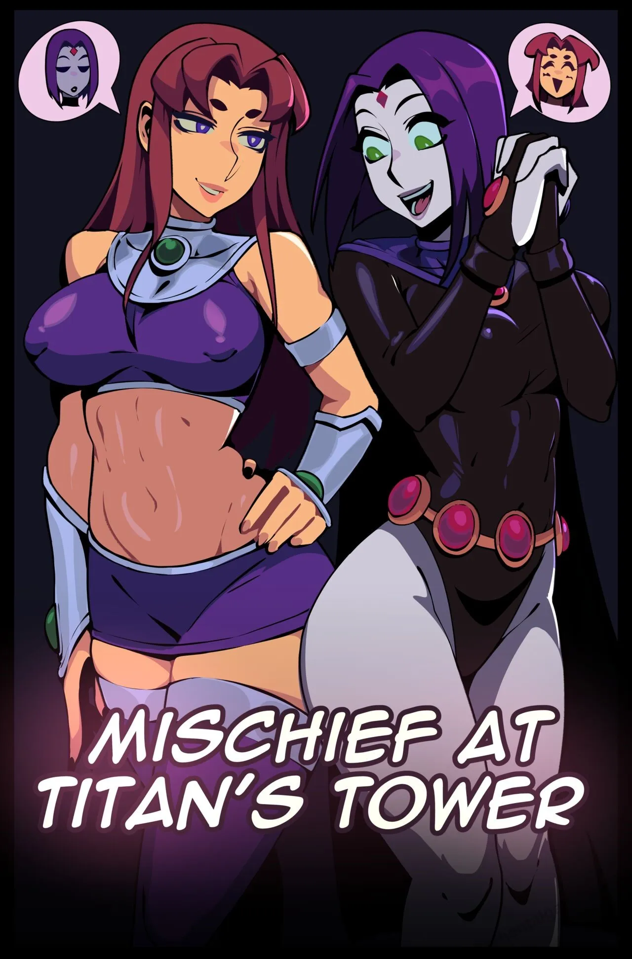 Mischief At Titans Tower porno comics Cover