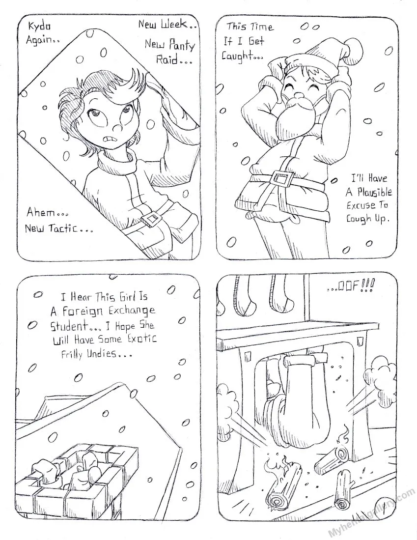 The Panty Thief - Xmas porno comics Cover