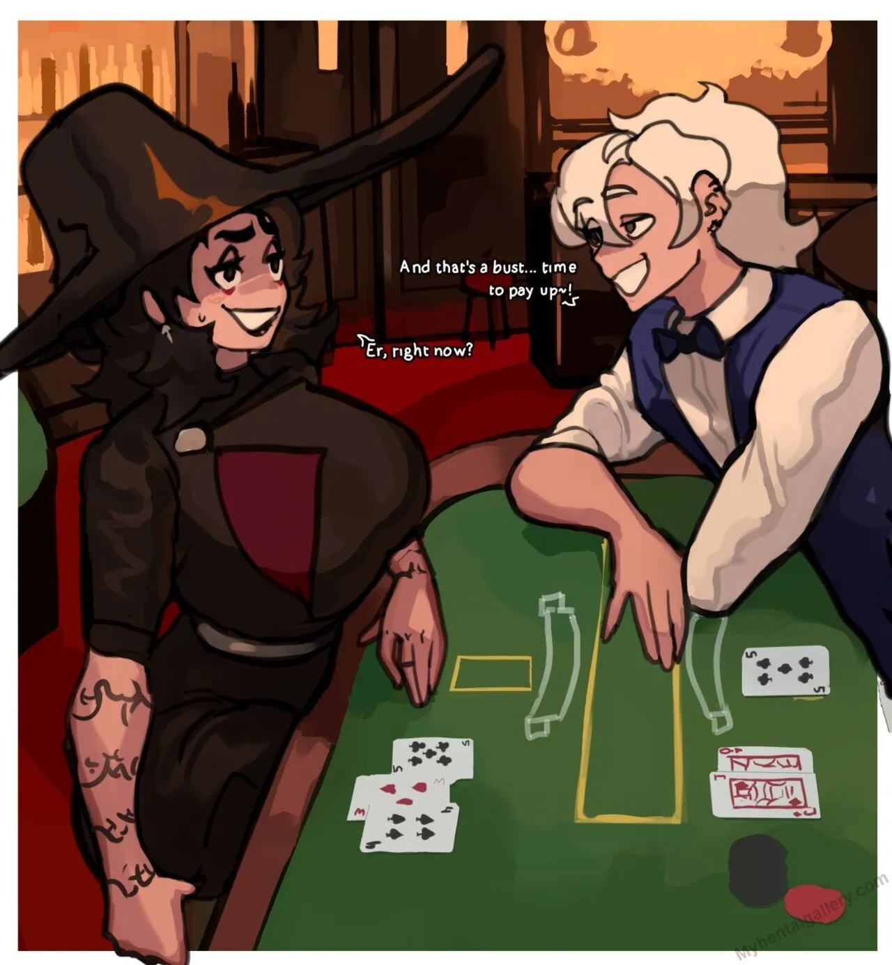 Aza And Marc Play Black Jack porno comics Cover