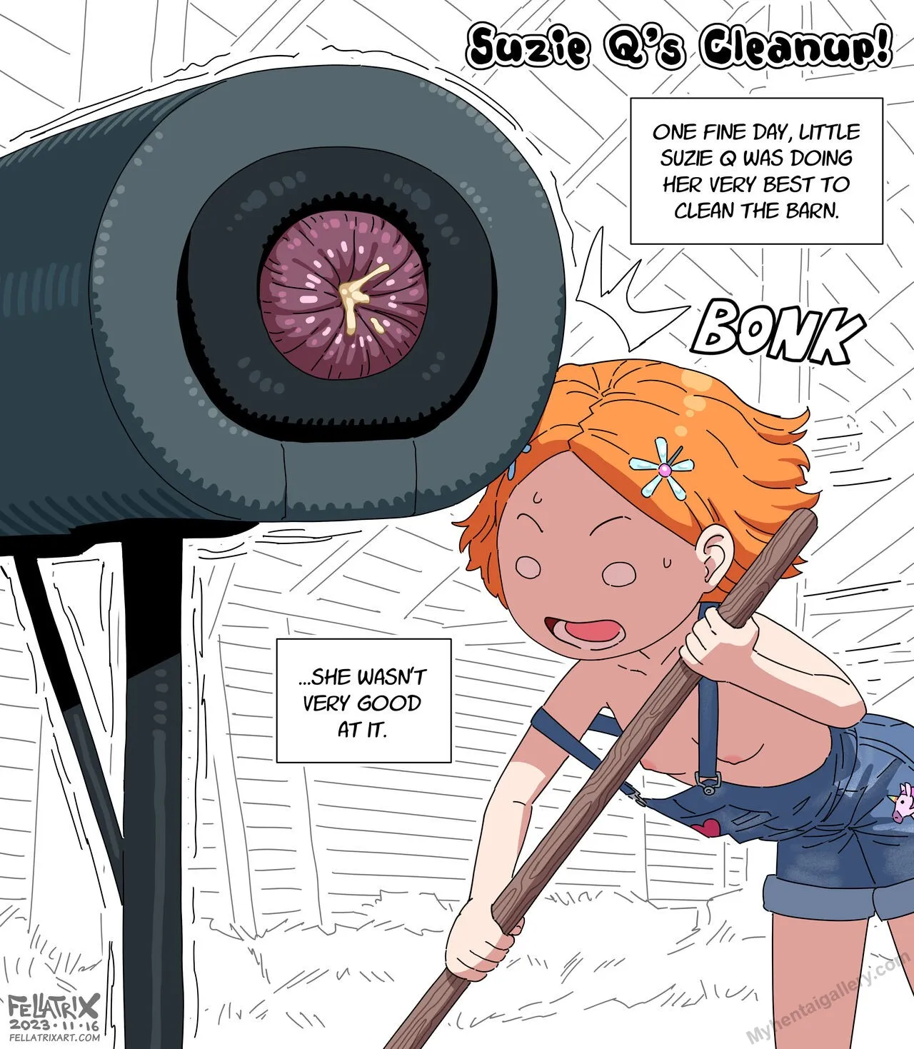 Suzie Q's Cleanup! porno comics Cover
