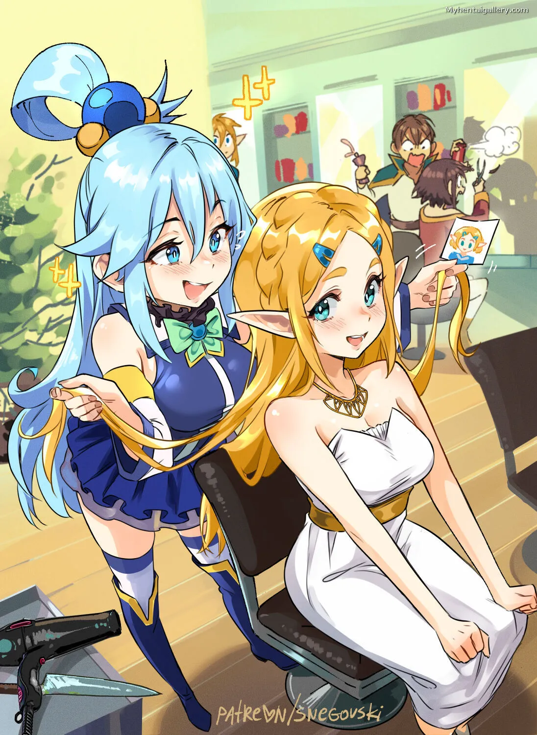 Aqua's Beauty Salon porno comics