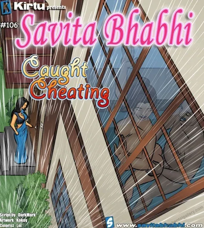Savita Bhabhi 106 - Caught Cheating porno comics Cover