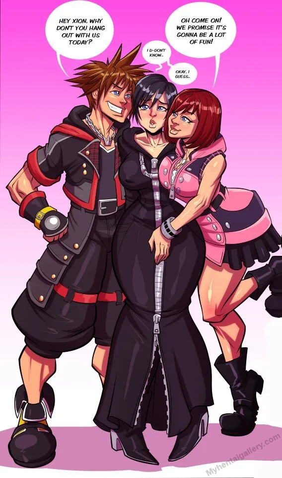 Kairi x Sora x Xion porno comics Cover