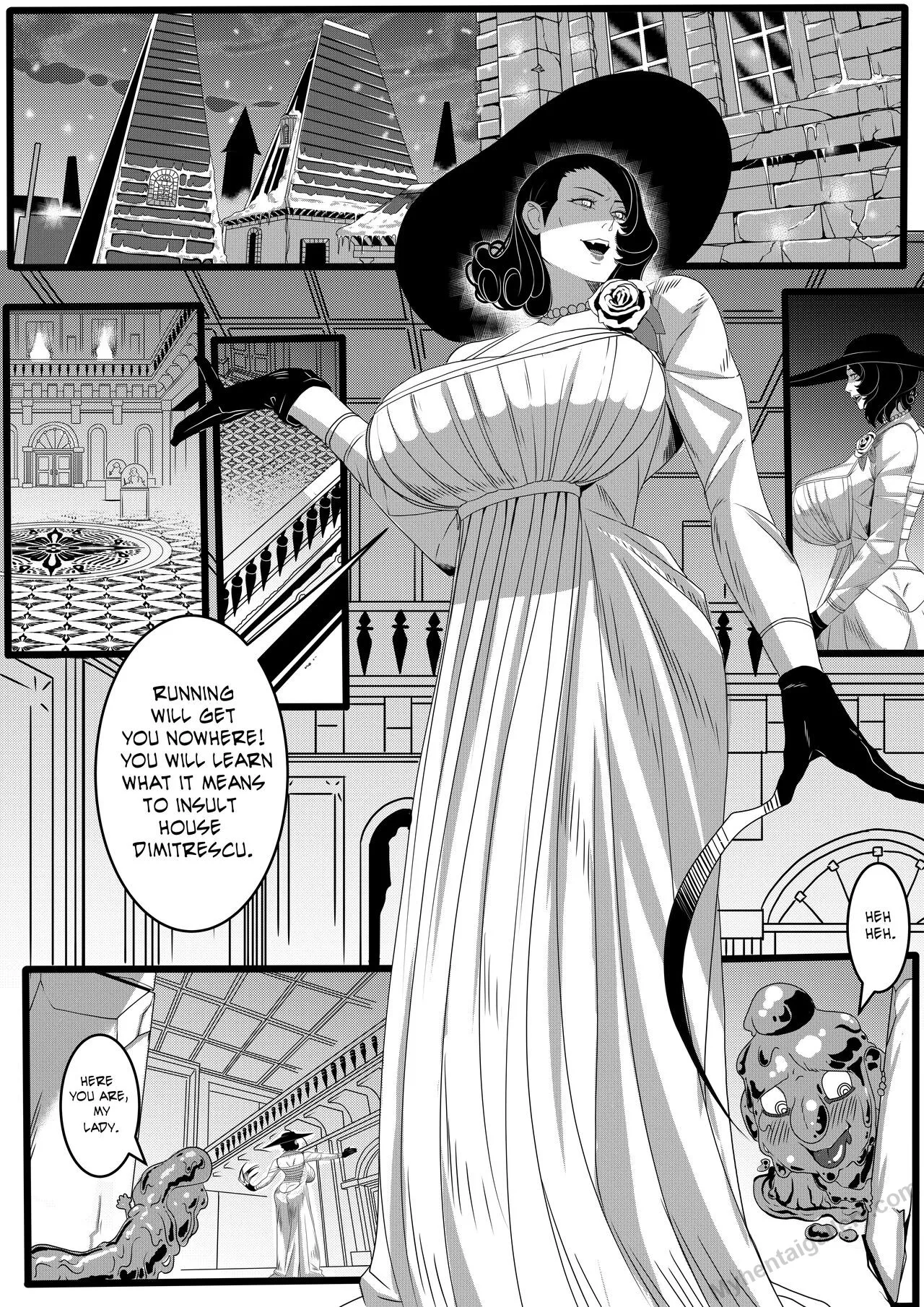 Lady Dimitrescu's Uninvited Guest porno comics