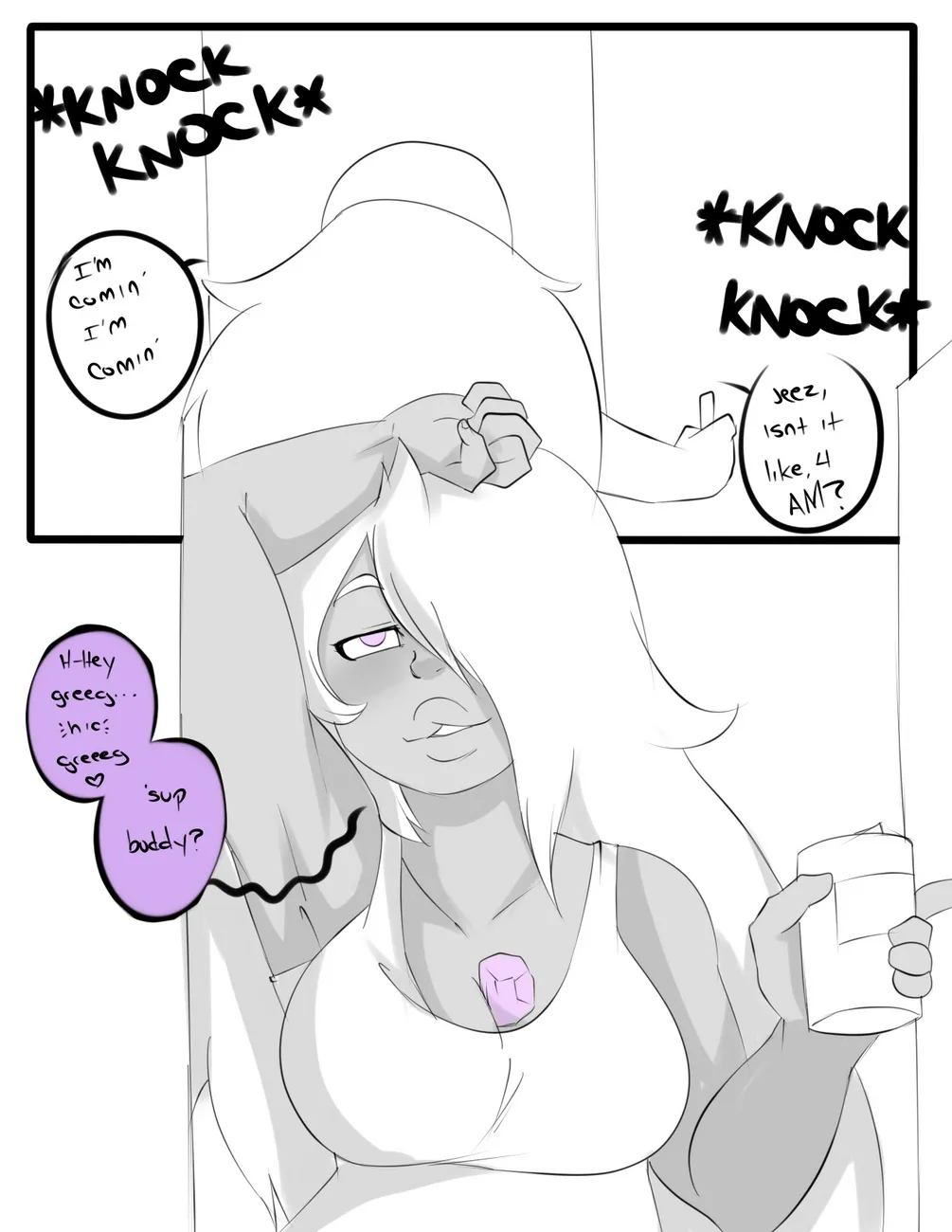 Amethyst's Drinking Problem porno comics Cover