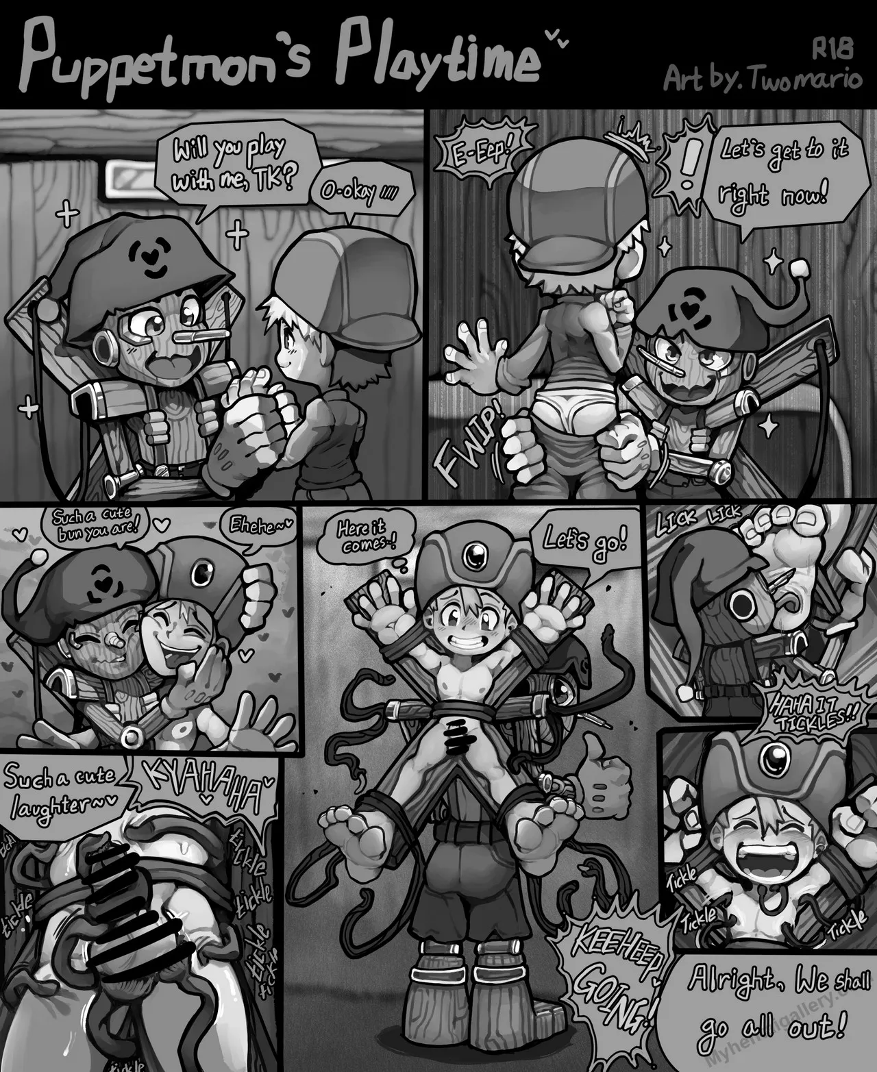 Puppetmon's Playtime porno comics