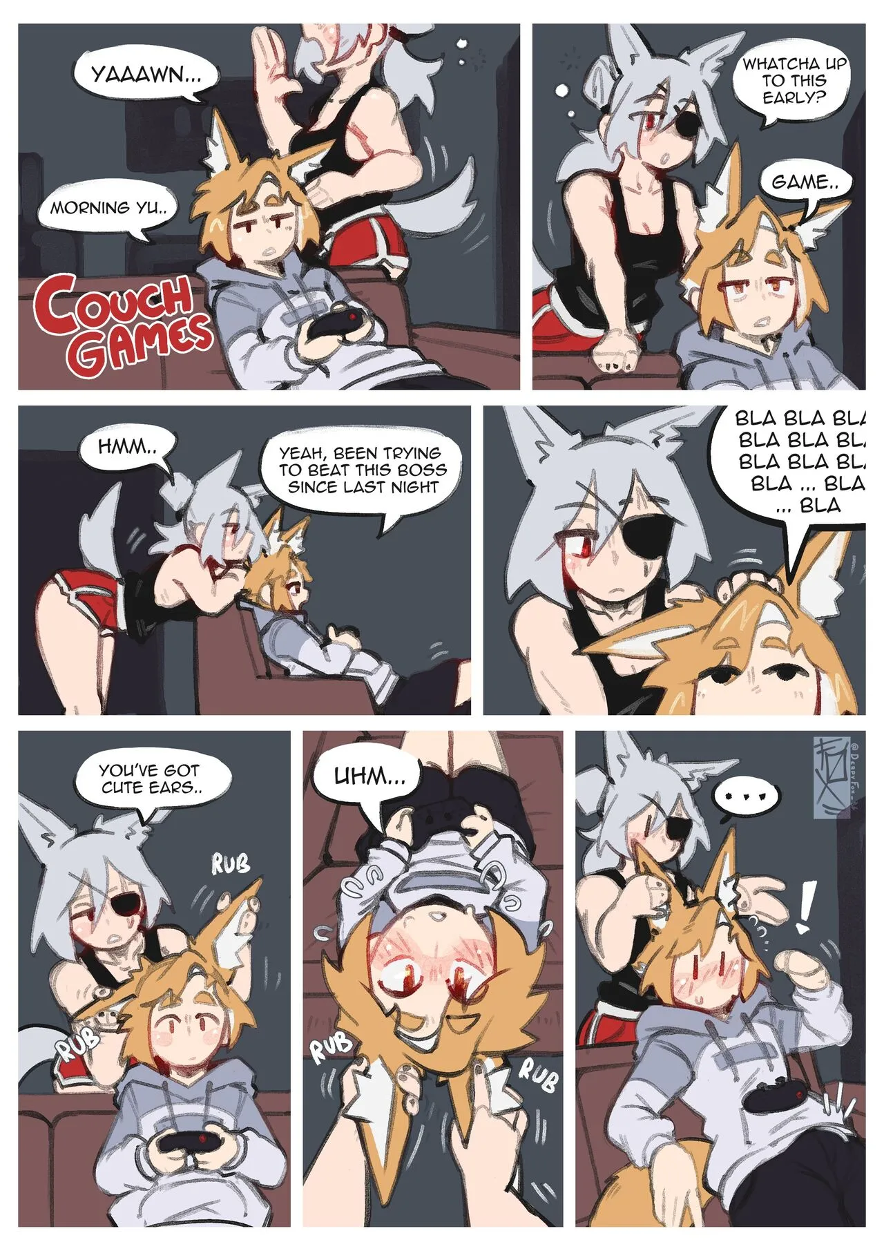 Couch Games porno comics Cover