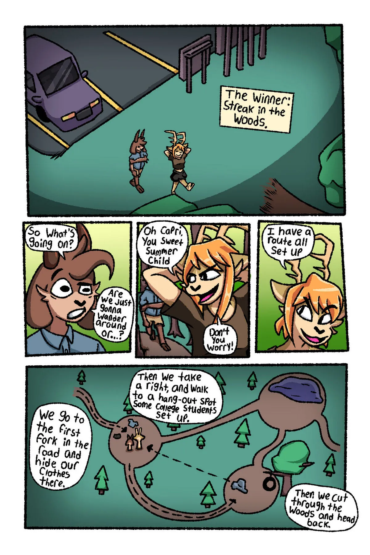 Dare Them! Streak In The Woods porno comics
