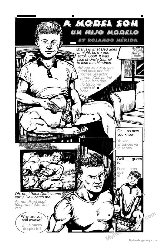 A Model's Son porno comics Cover