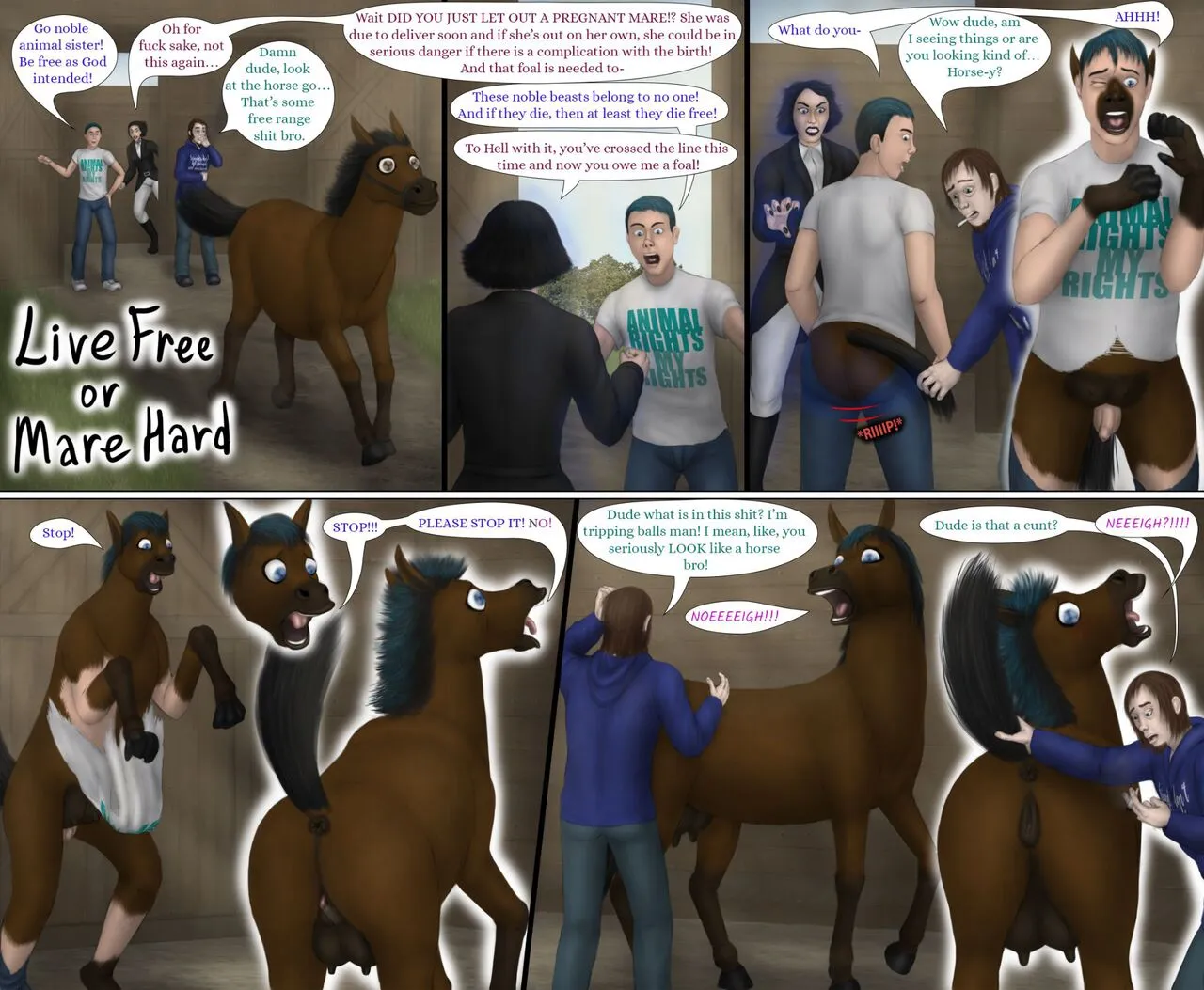 Live Free Or Mare Hard porno comics Cover